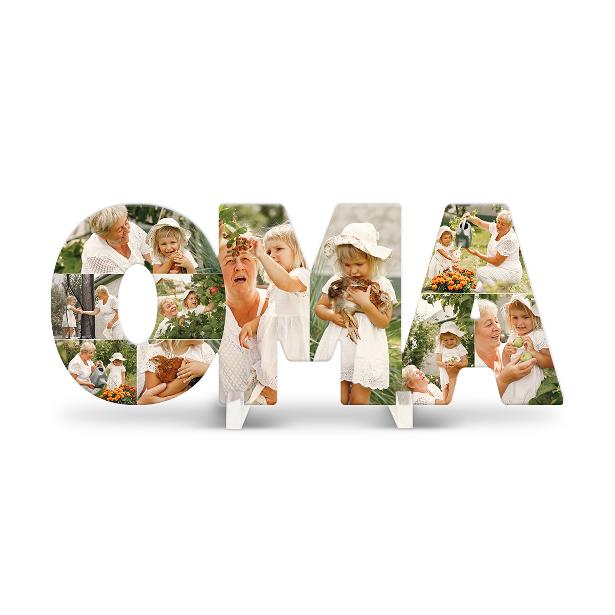 Personalisierte Acrylglas Fotocollage - Oma