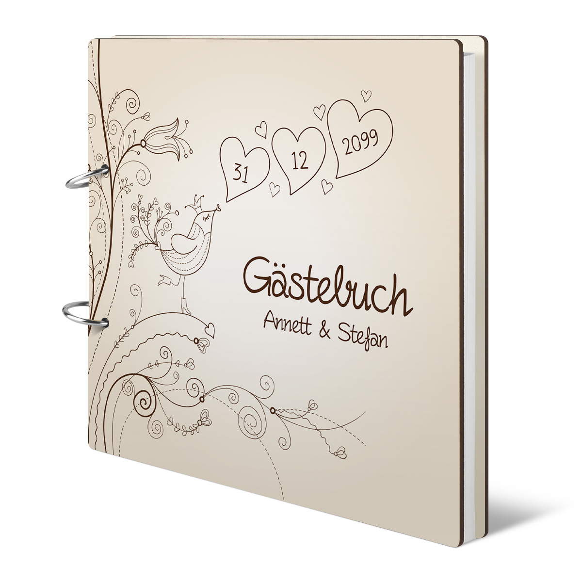 Personalisiertes Hochzeit Gästebuch - Liebesbaum