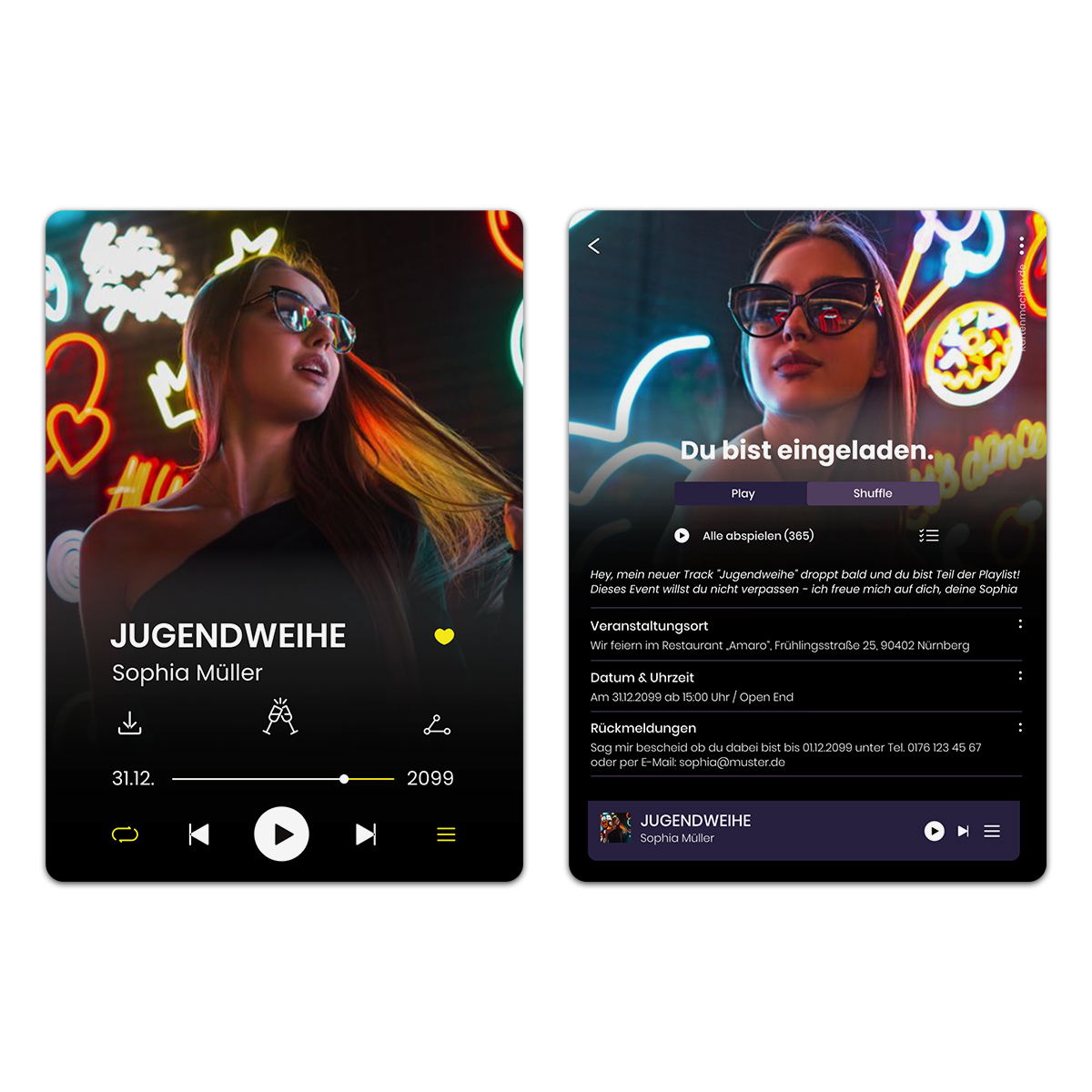Jugendweihe Einladungskarten - Playlist