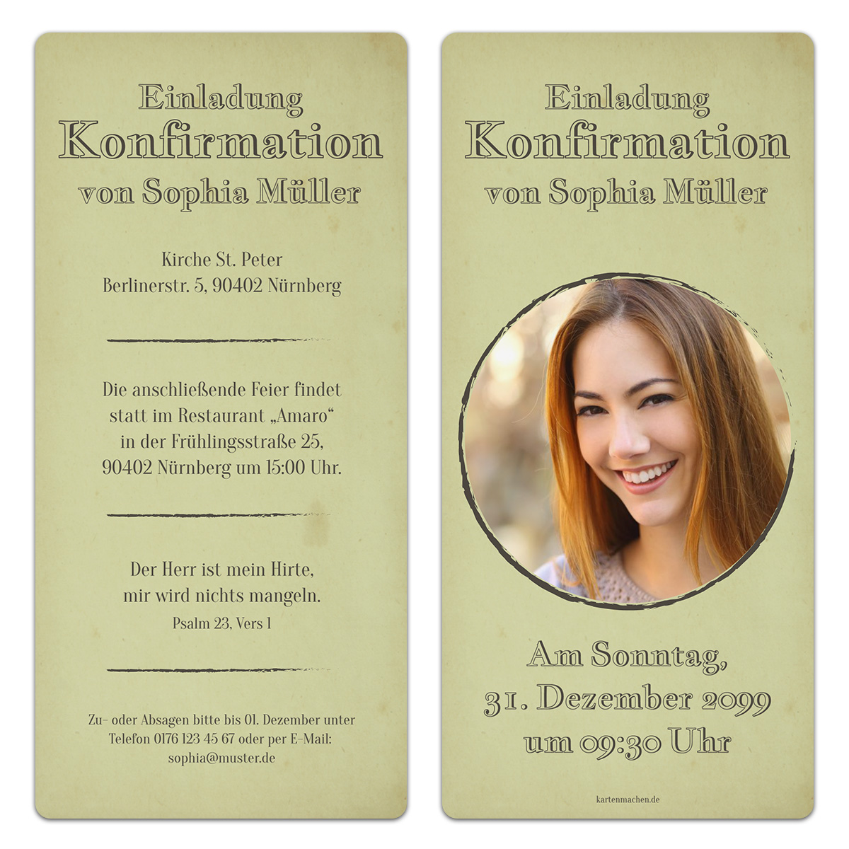 Konfirmation Einladungskarten - Seelenliebe