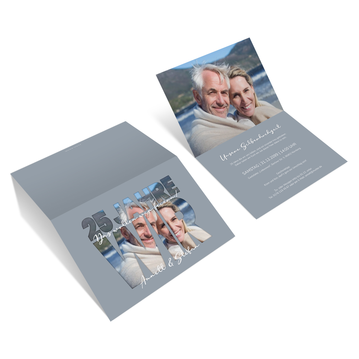 Silberhochzeit Hochzeitseinladungen - 25 Jahre Wir