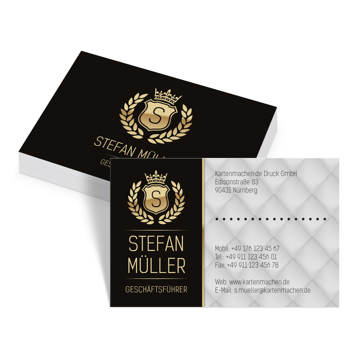Visitenkarten - VIP Schwarz Gold