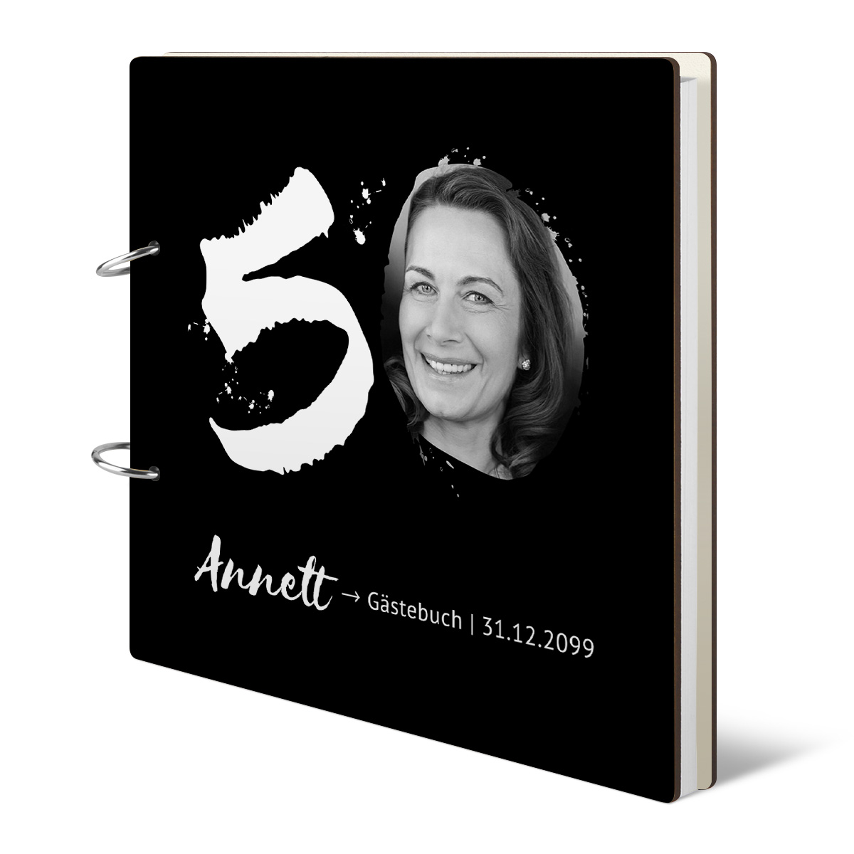 Personalisiertes Geburtstag Gästebuch 50 Jahre - Fotokleckse