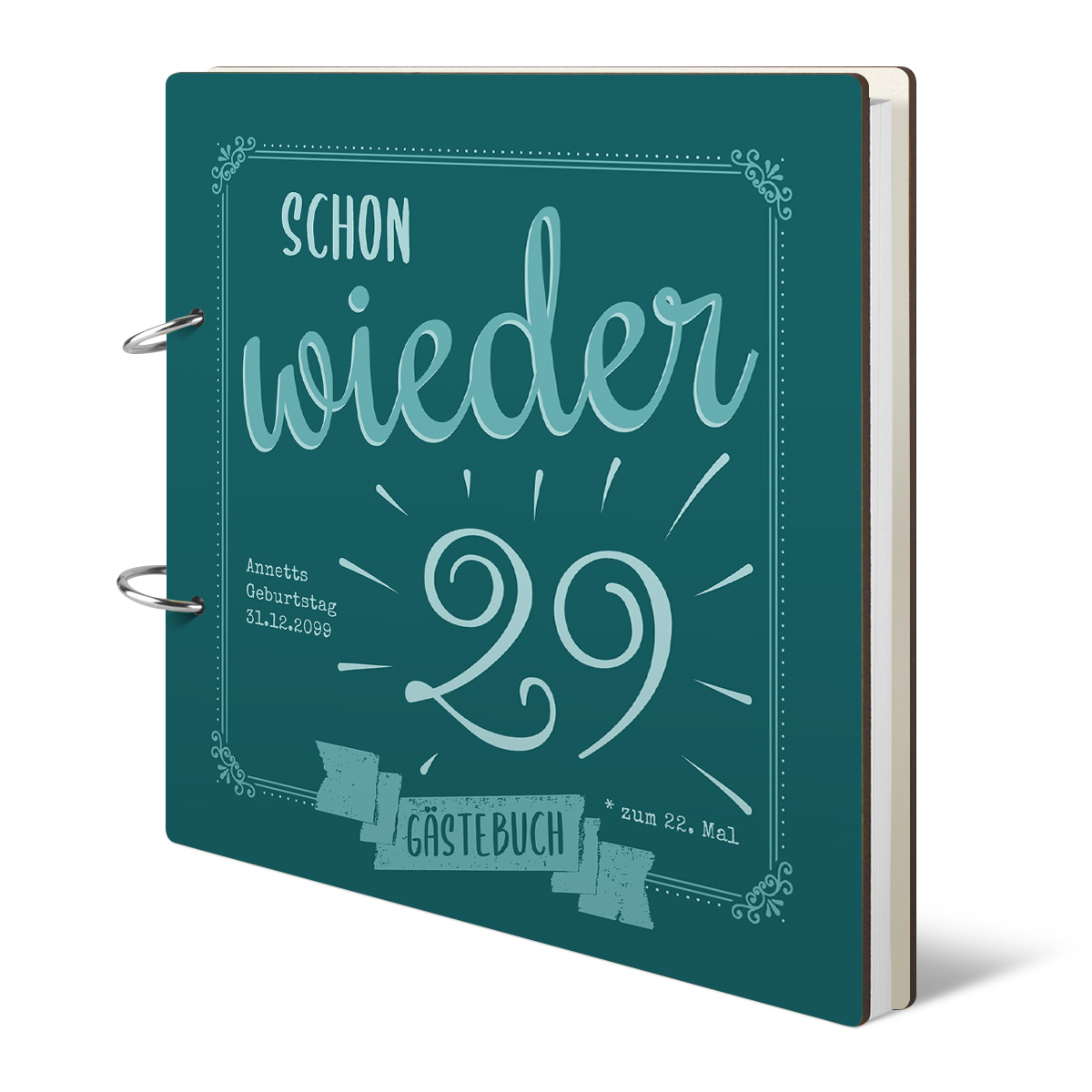 Personalisiertes Geburtstag Gästebuch 50 Jahre - schon wieder 29