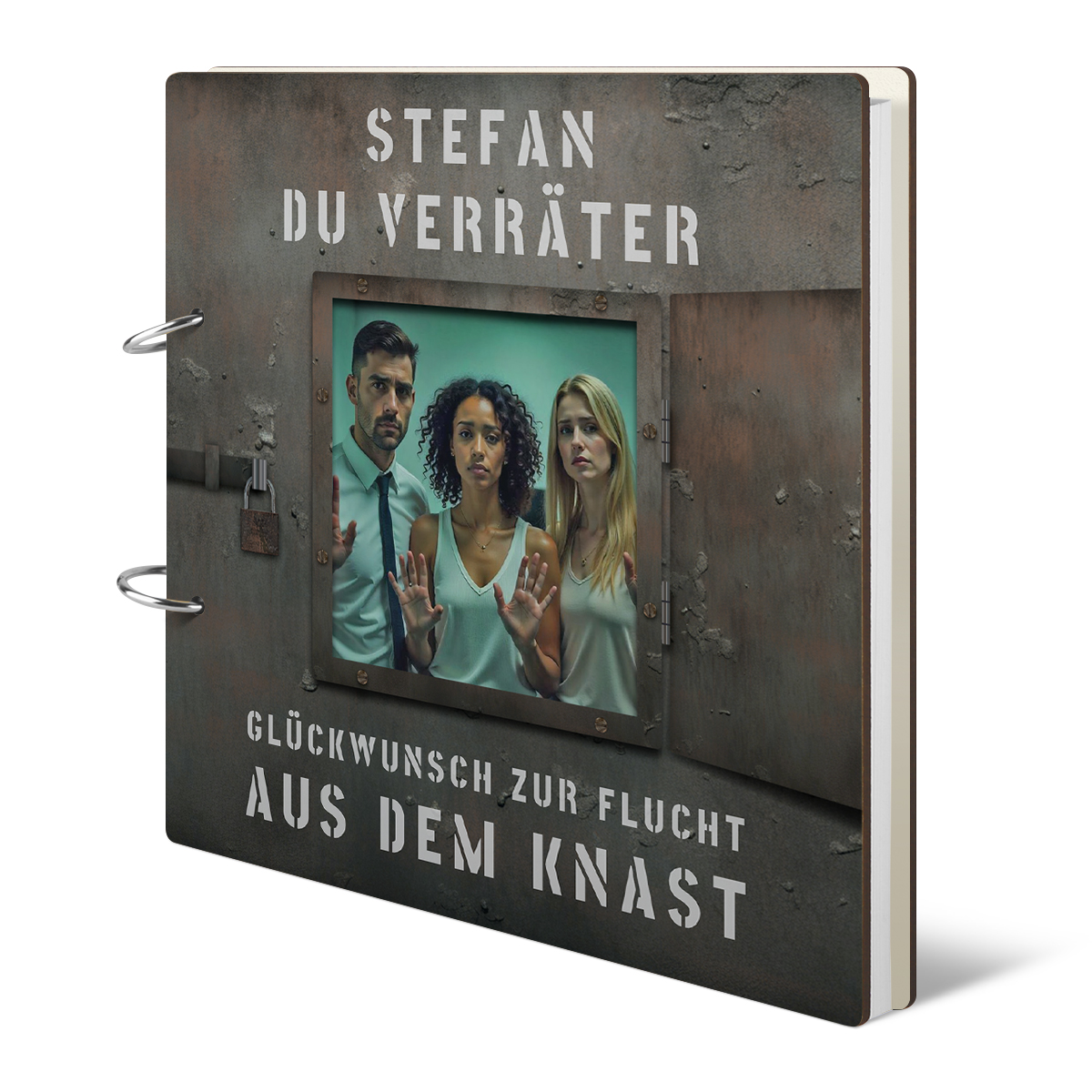 Personalisiertes Foto Abschiedsbuch für Kollegen - Knast