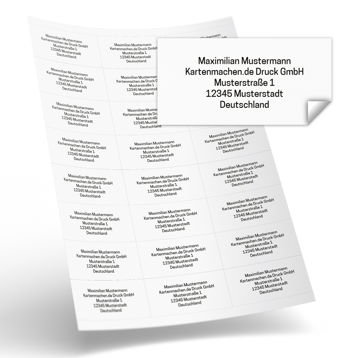 Universal Adressaufkleber / selbstklebendes Etikett