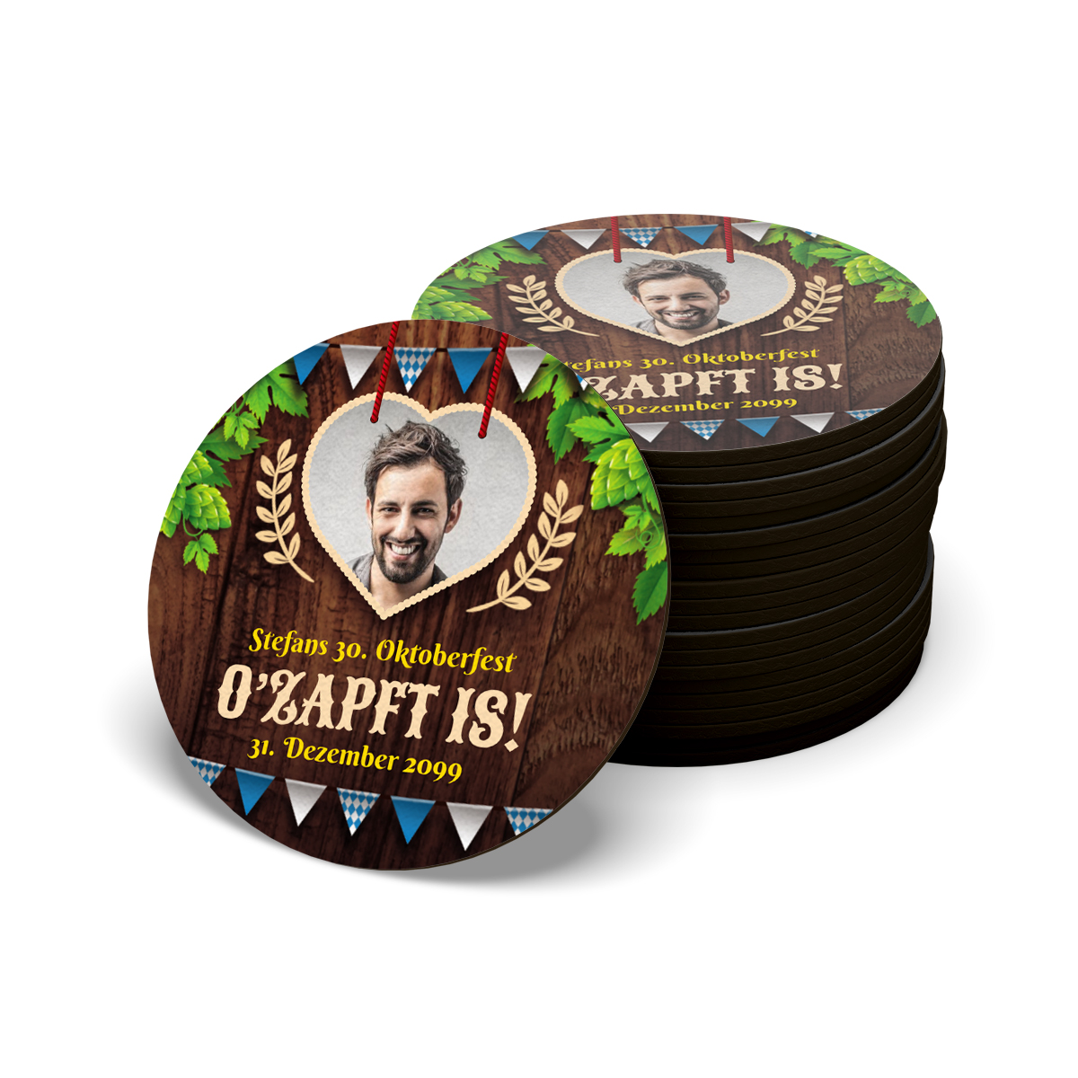 Bierdeckel / Untersetzer - O'zapft is! mit Foto