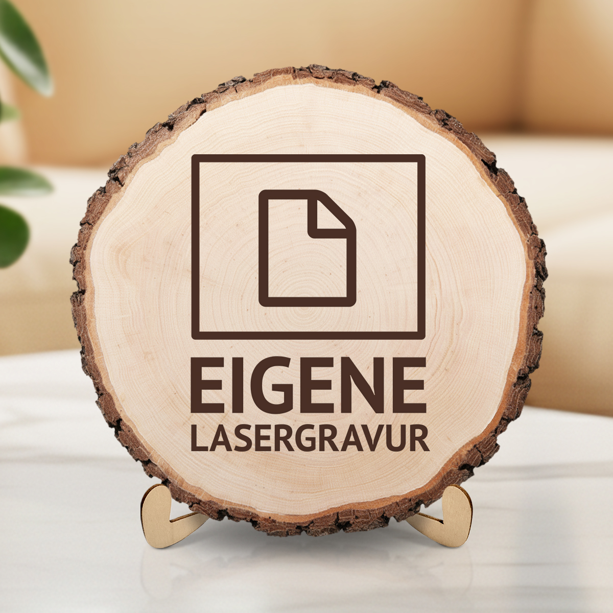 Baumscheibe mit Gravur - eigene Gravurdatei