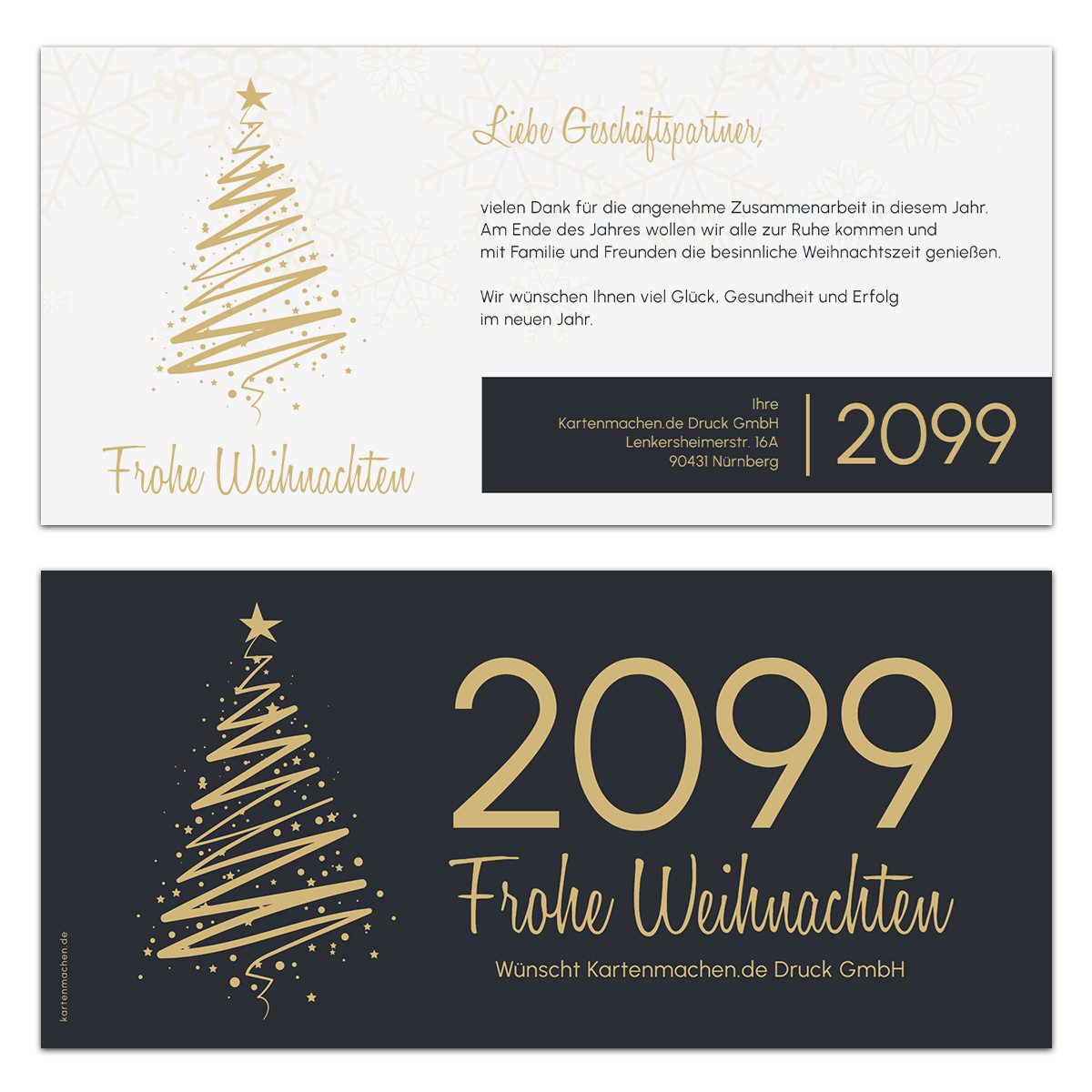 Firmen Weihnachtskarten - Elegante Weihnacht