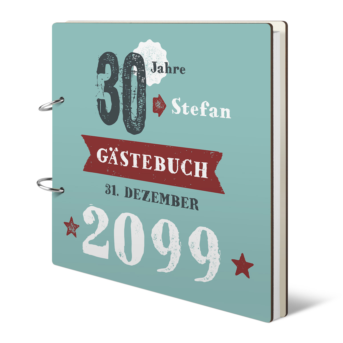 Personalisiertes Geburtstag Gästebuch 30 Jahre - Retro Geburtsjahr