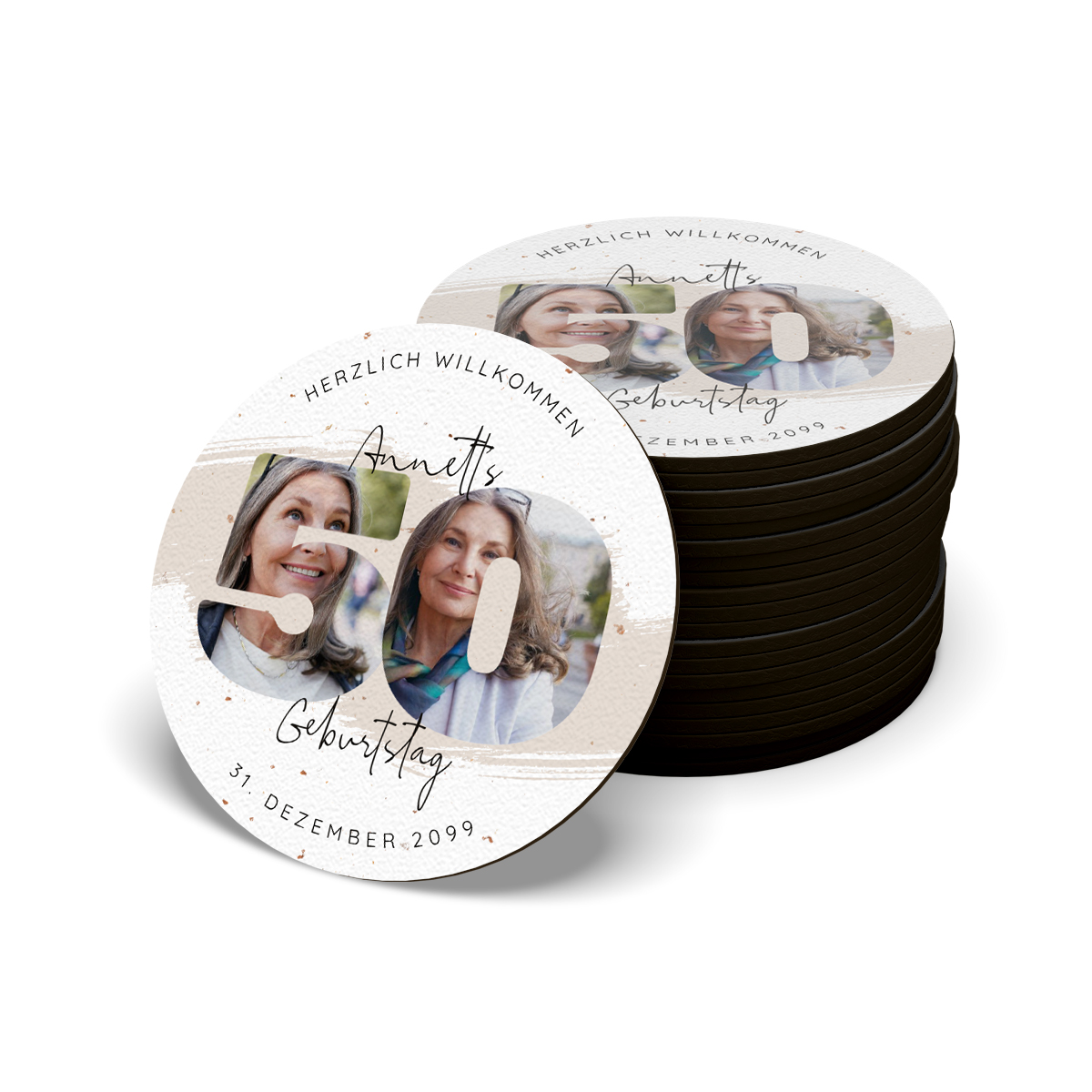 Bierdeckel / Untersetzer - 50. Geburtstag
