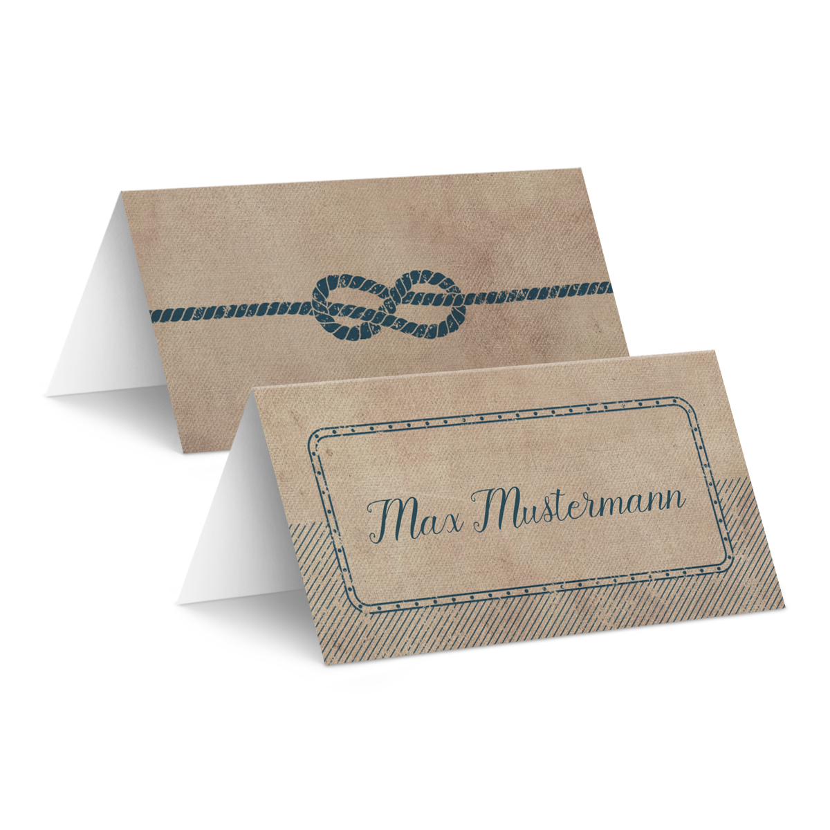Tischkarten zur Hochzeit - Schatzkarte als Flaschenpost