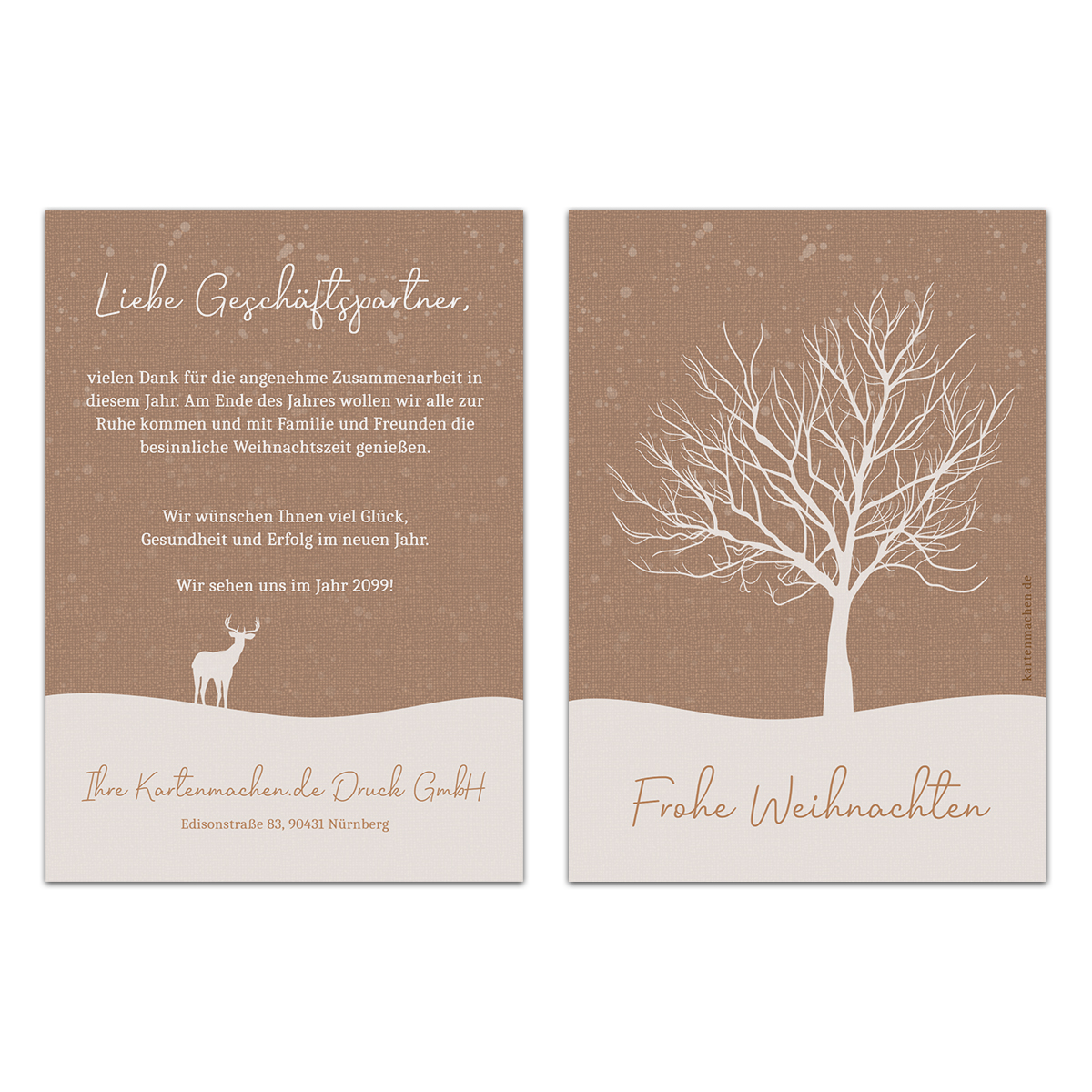 Firmen Weihnachtskarten - Weiße Weihnacht
