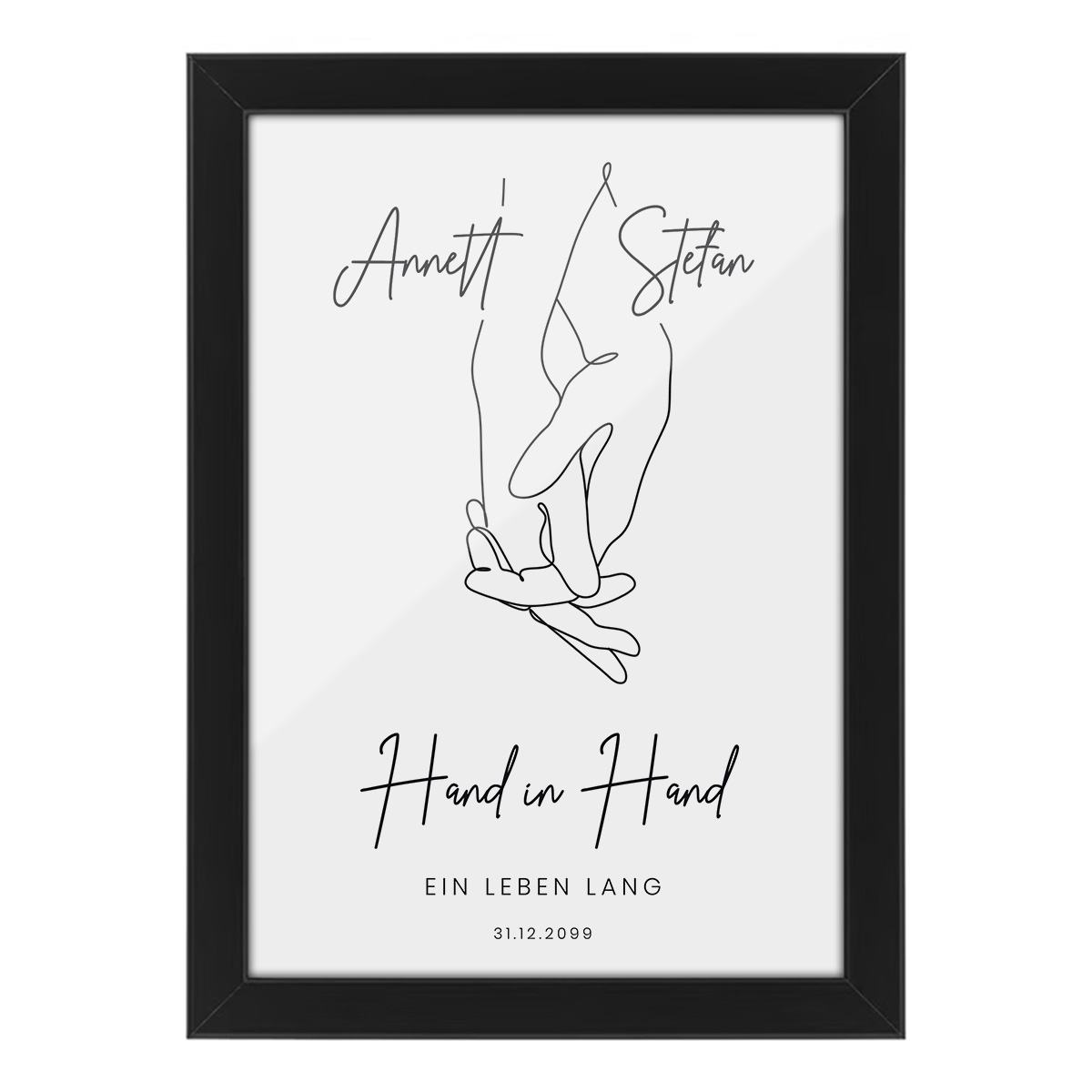 Personalisiertes Poster - Hand in Hand