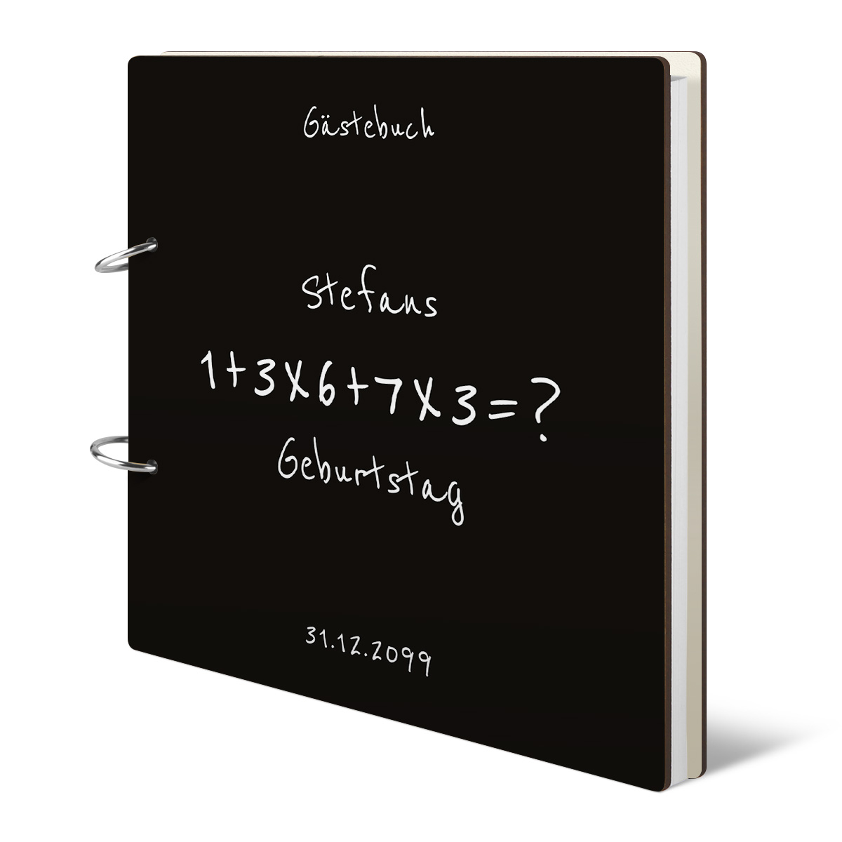 Personalisiertes Geburtstag Gästebuch 40 Jahre - Rechenaufgabe