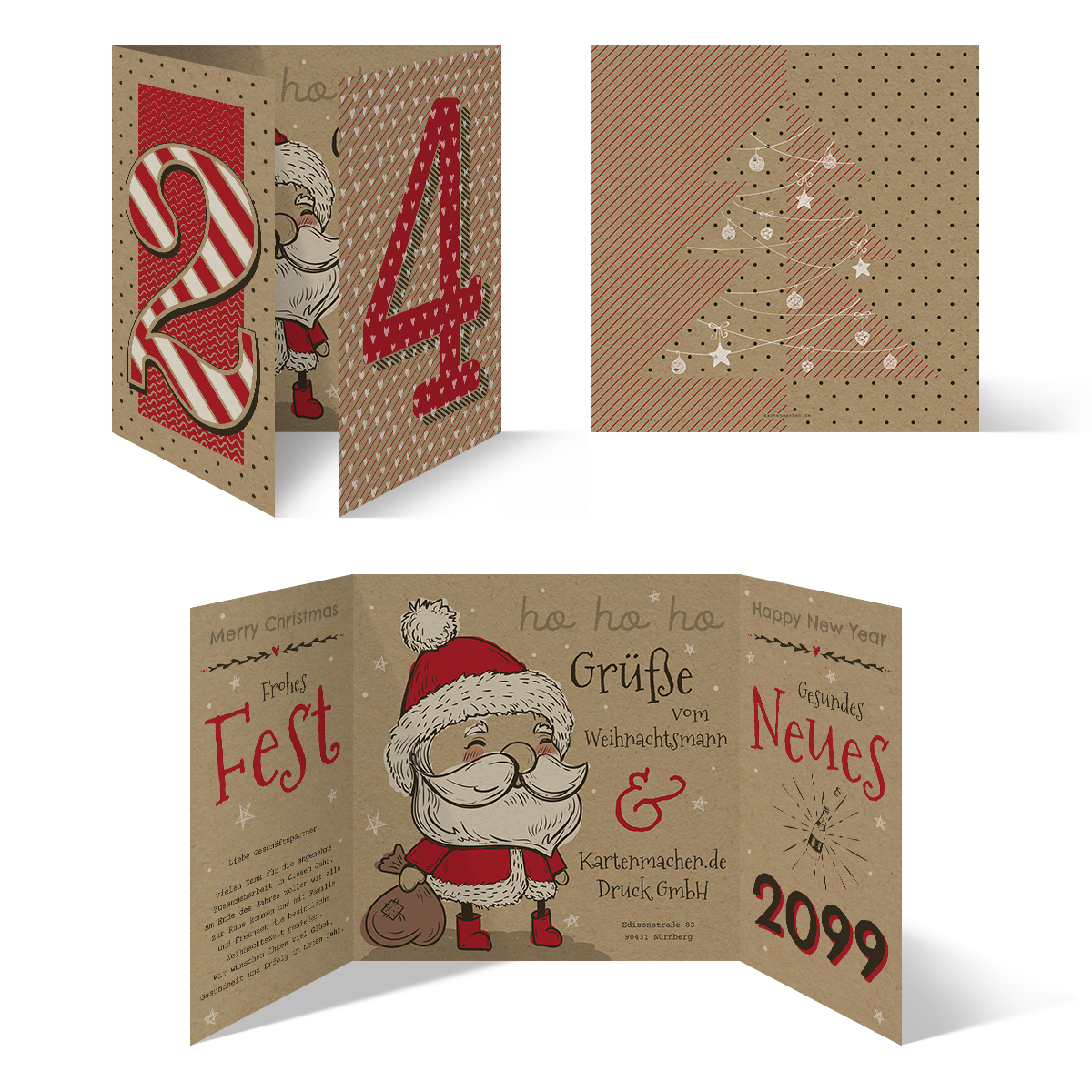 Firmen Weihnachtskarten - 24. Türchen Vintage