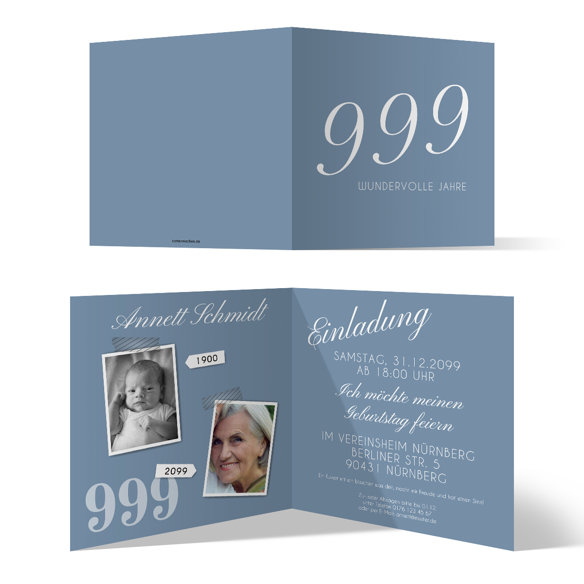 Geburtstag Einladungen - 1-999 wundervolle Jahre