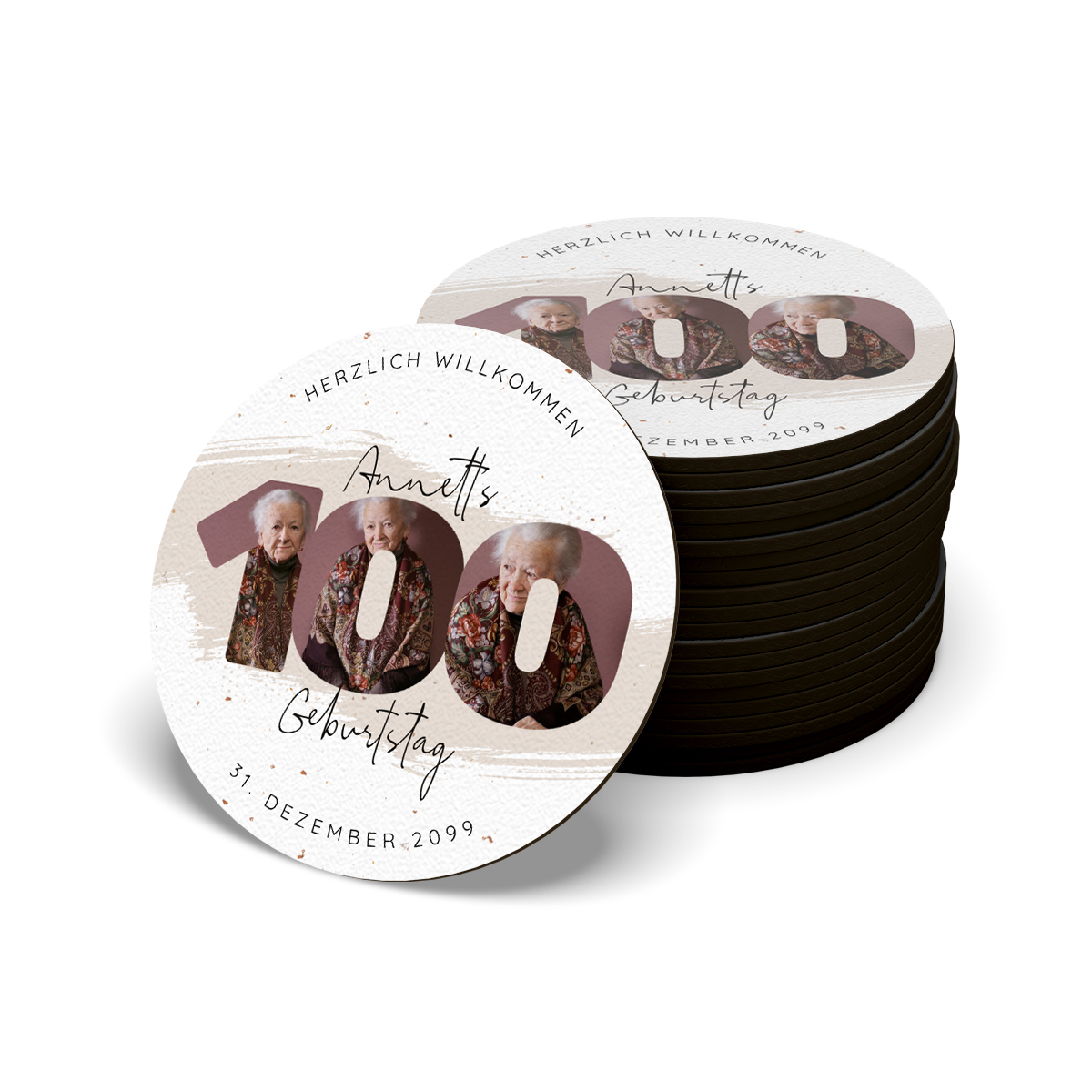 Bierdeckel / Untersetzer - 100. Geburtstag