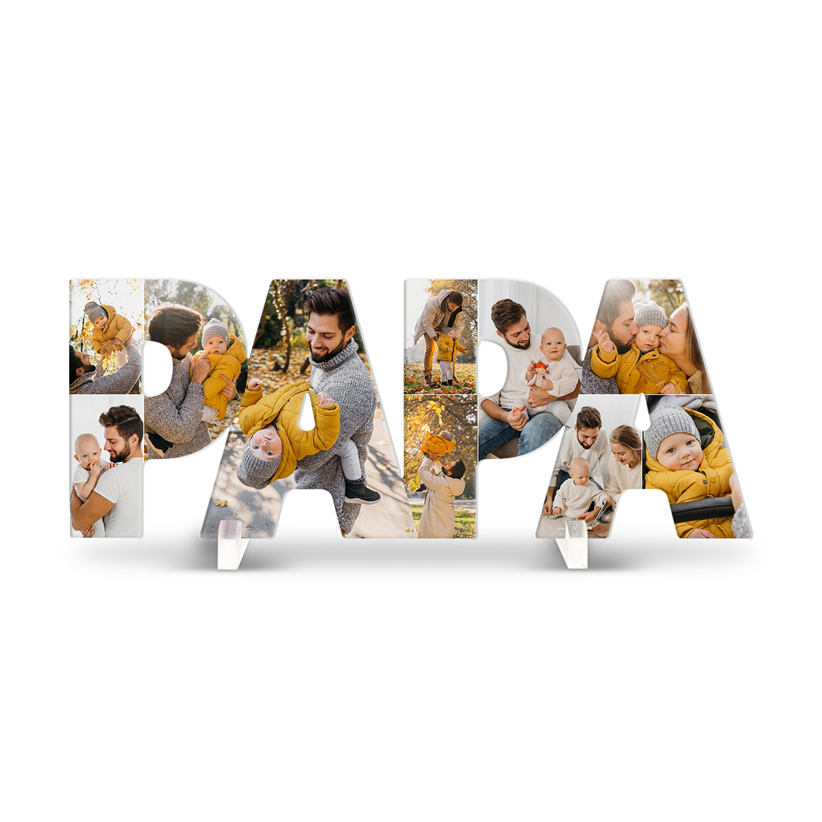 Personalisierte Acrylglas Fotocollage - Papa