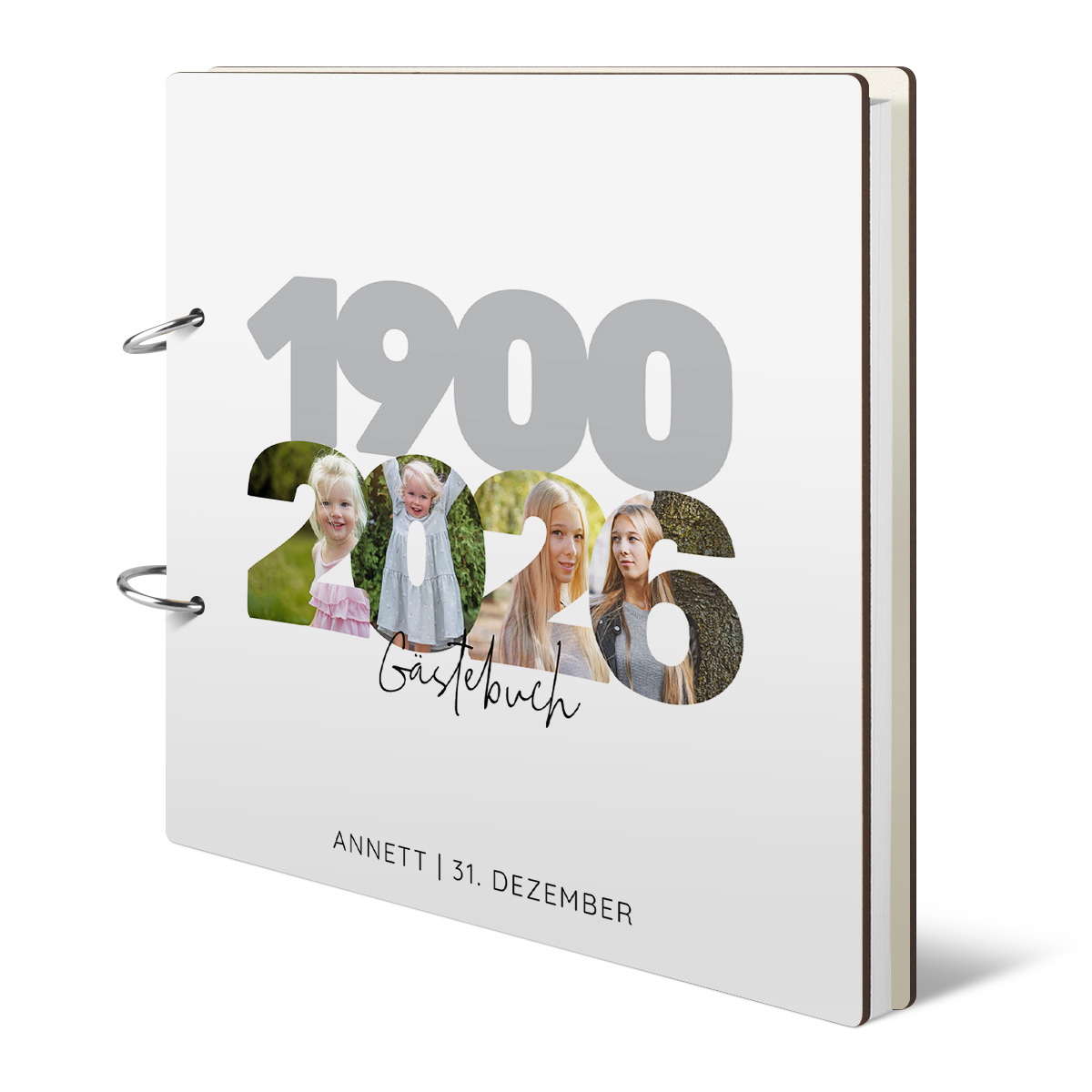 Personalisiertes Foto Gästebuch zum Geburtstag - Zahlenbilder