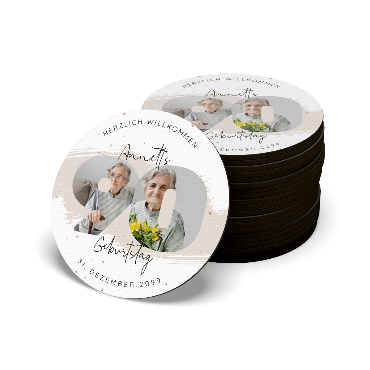 Bierdeckel / Untersetzer - 90. Geburtstag