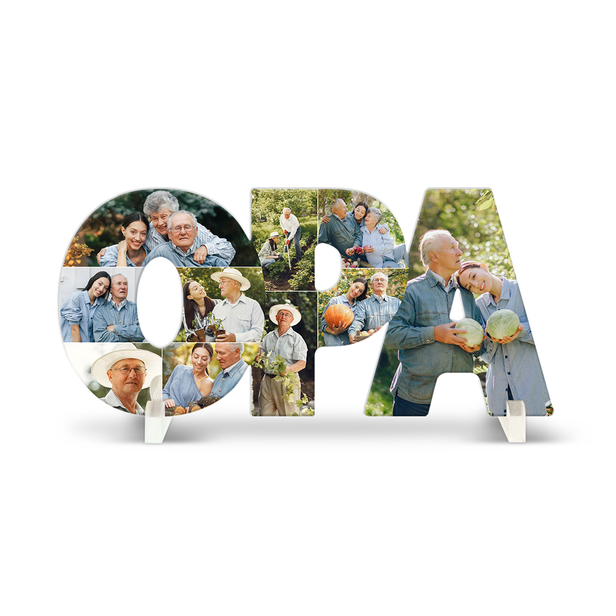 Personalisierte Acrylglas Fotocollage - Opa