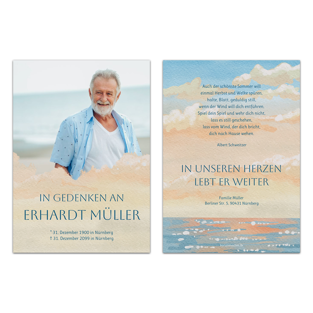 Sterbebild - Sonnenaufgang