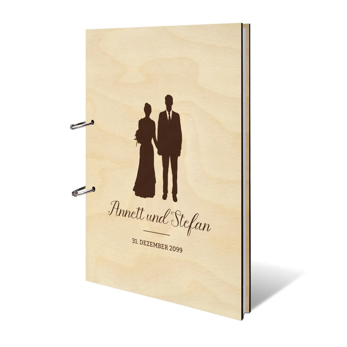 Personalisiertes Hochzeit Gästebuch A4 - Brautpaar