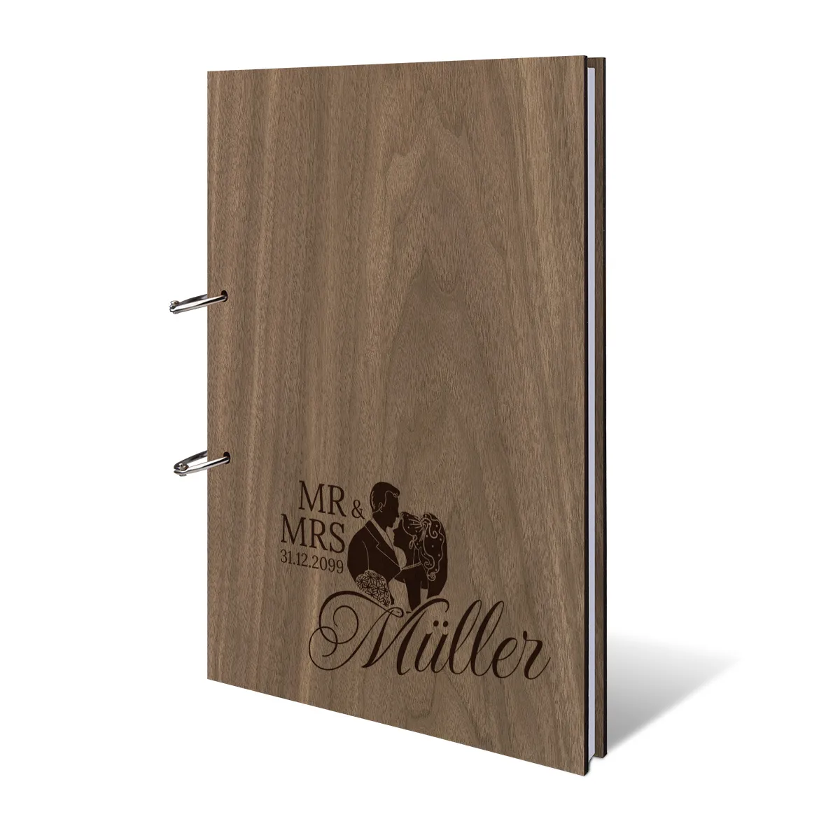 Personalisiertes Hochzeit Gästebuch A4 - Mr und Mrs