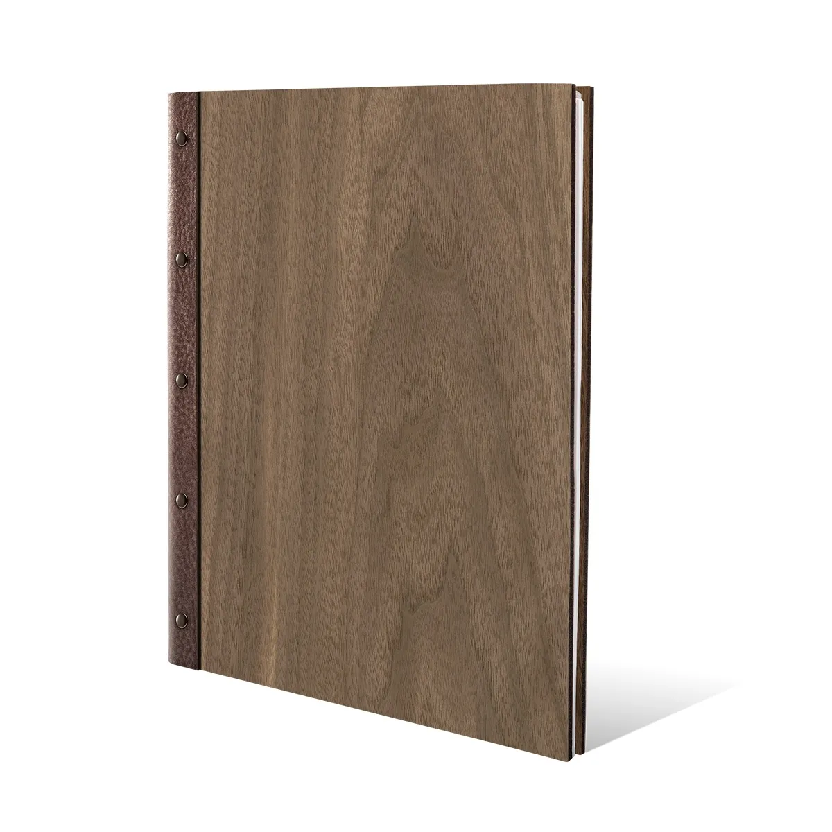 Stammbuch Nussbaum Holz DIN A4 - Blanko