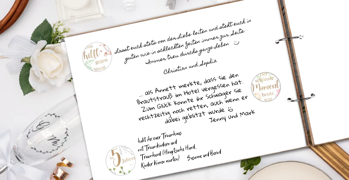 Hochzeit Gästebuch passend zu Einladungskarten - Erinnerungen für Sie und Ihre Gäste erschaffen