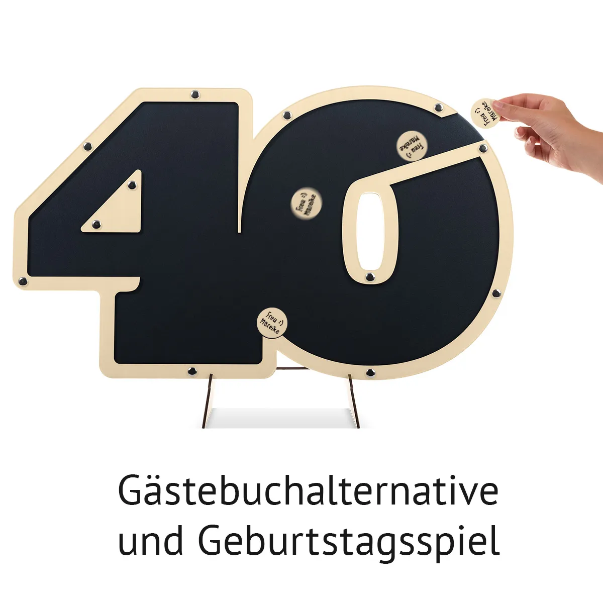 Geburtstag Gästebuch Alternative - 40 Jahre Anthrazit