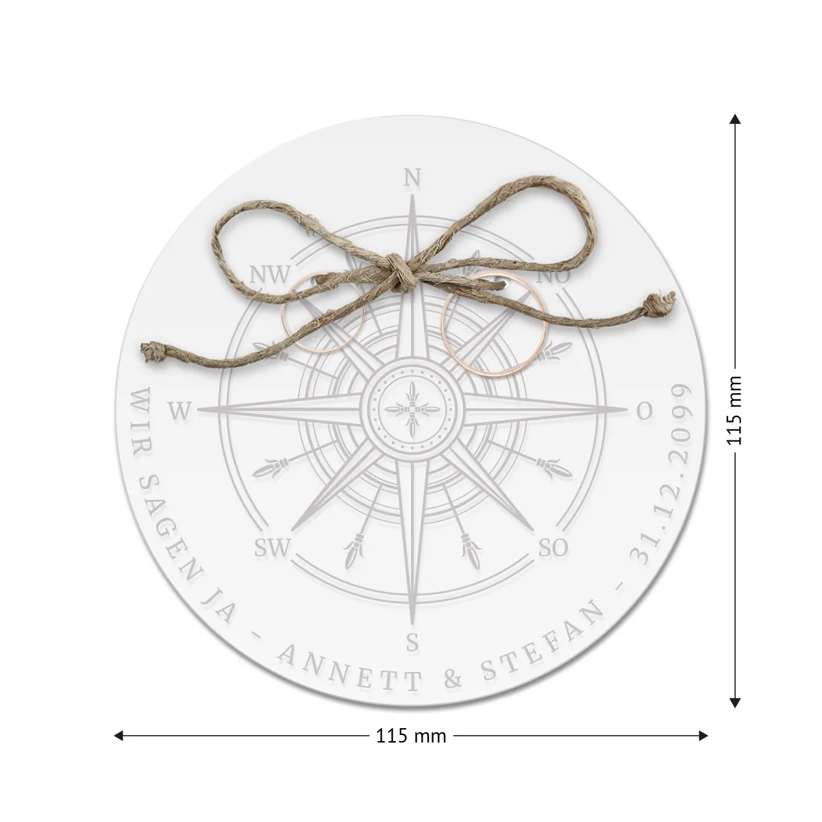 Acrylglas Ringkissen - Kompass
