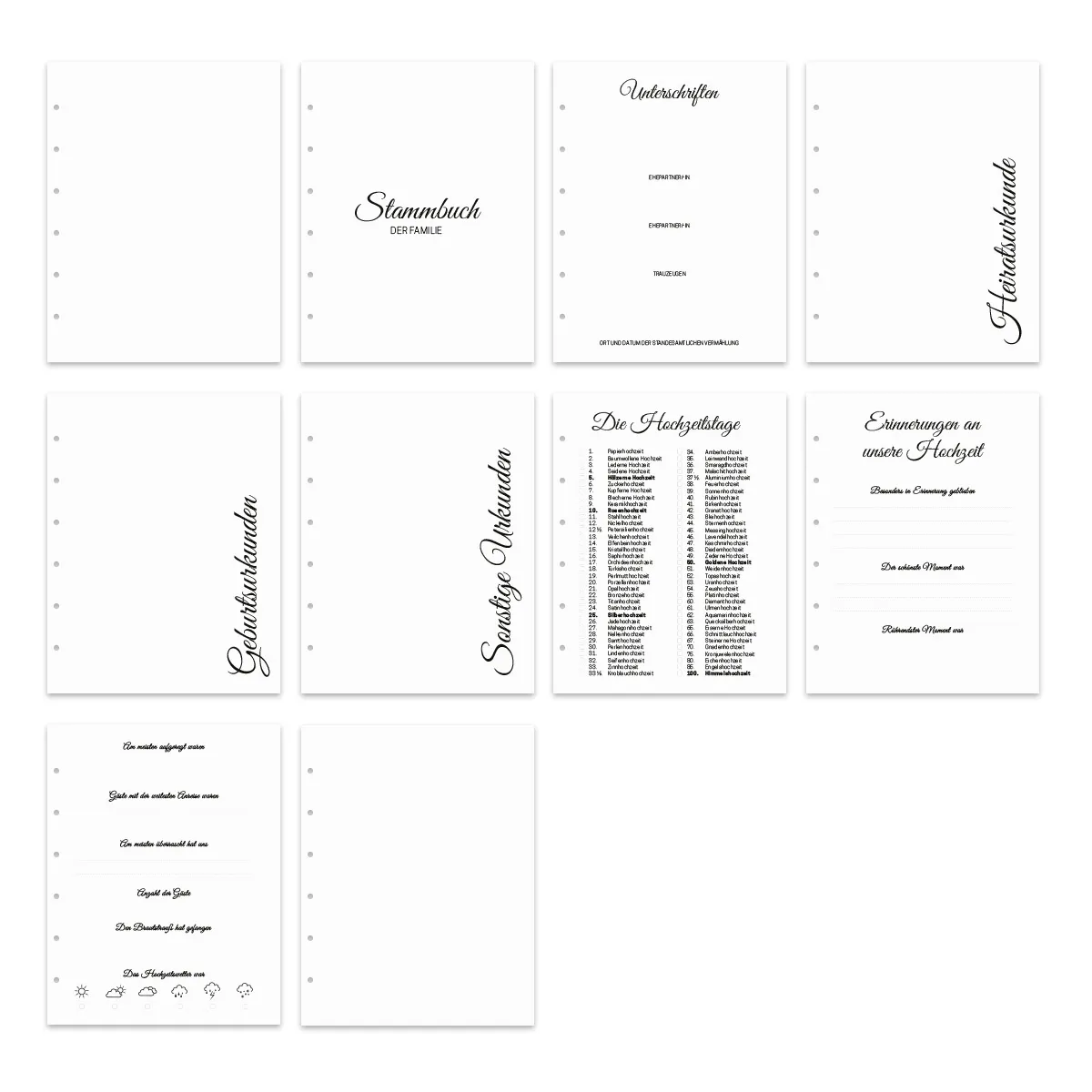 Personalisiertes Stammbuch Bambus Stammbuchformat - Herzbaum