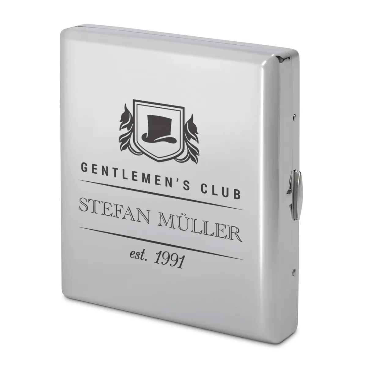 18er Zigarettenetui Chrom poliert - Gentlemen's Club