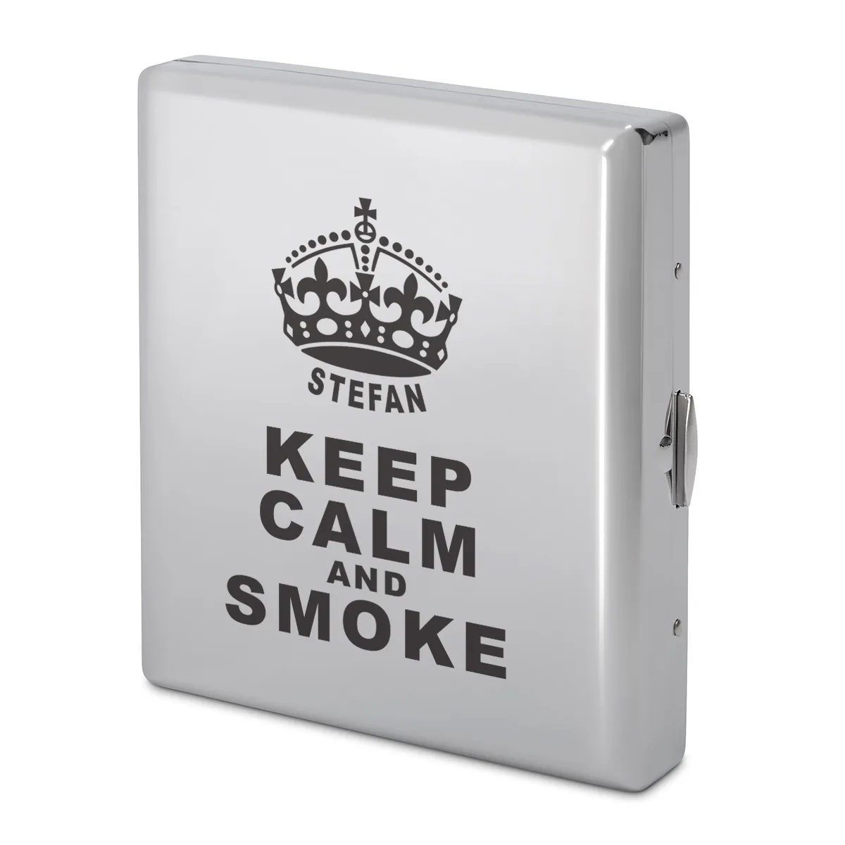 18er Zigarettenetui Chrom poliert - Keep Calm