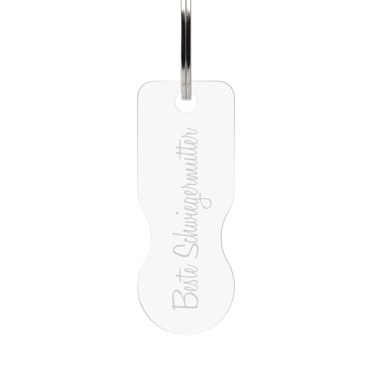 Acrylglas Schlüsselanhänger mit Einkaufswagenlöser - Beste Schwiegermutter