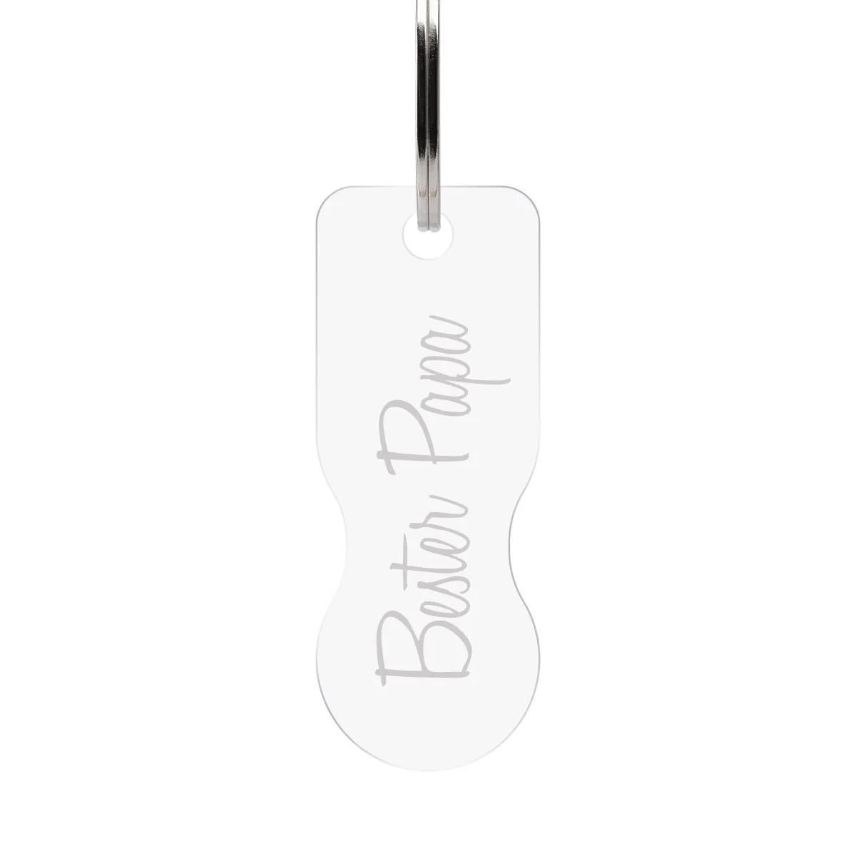 Acrylglas Schlüsselanhänger mit Einkaufswagenlöser - Bester Papa