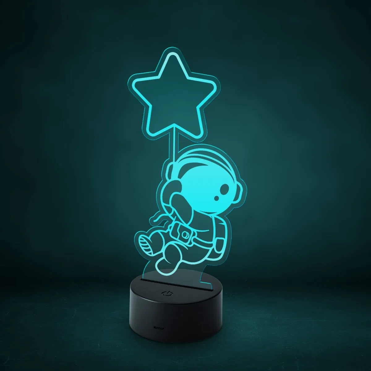Acrylglasschild LED-Lampe - Astronaut