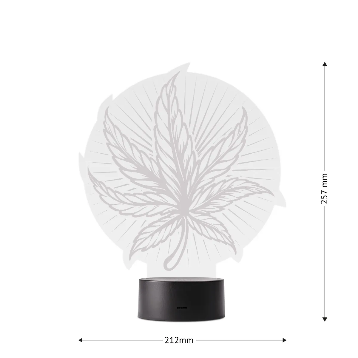 Acrylglasschild LED-Lampe - Cannabis