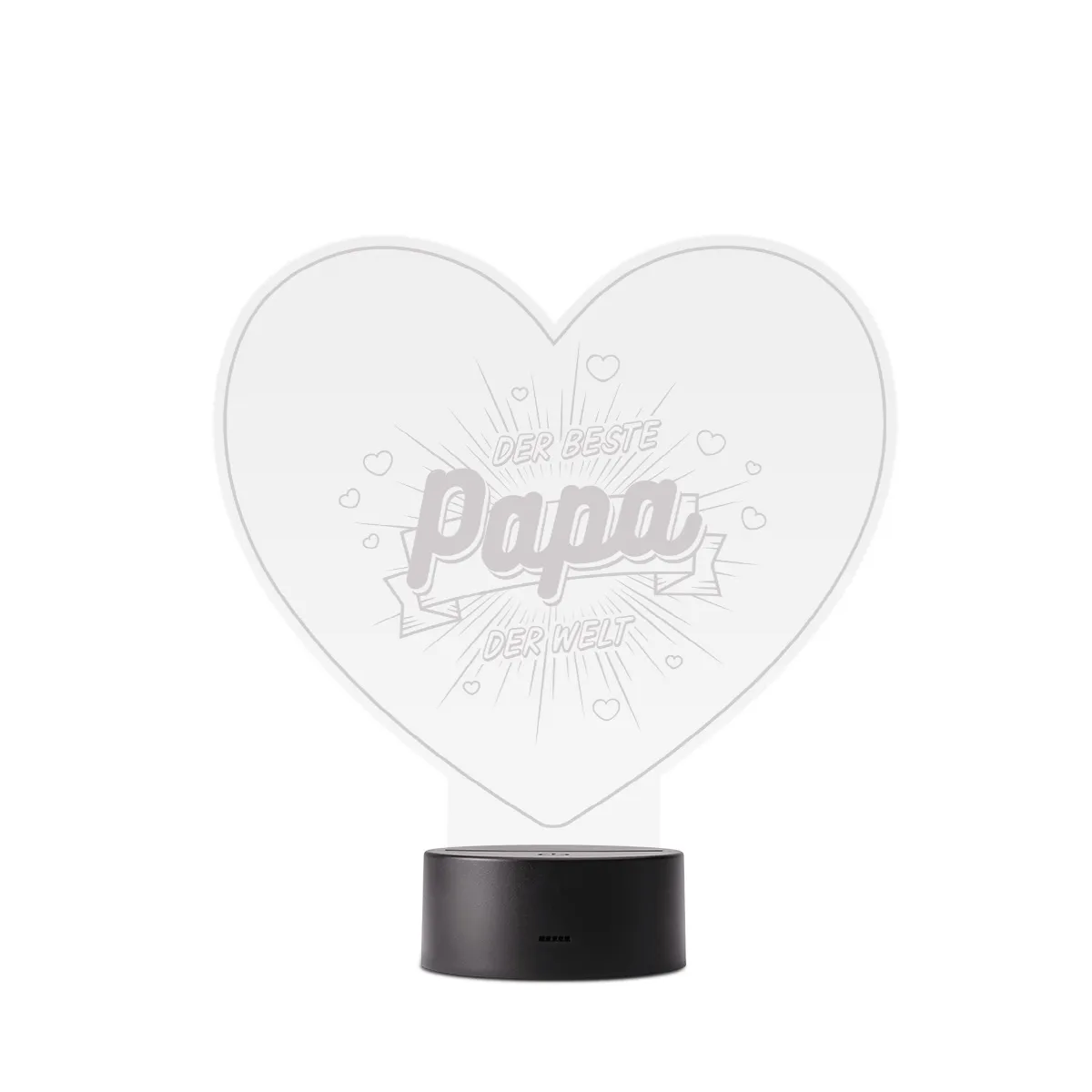 Acrylglasschild LED-Lampe - der Beste Papa der Welt