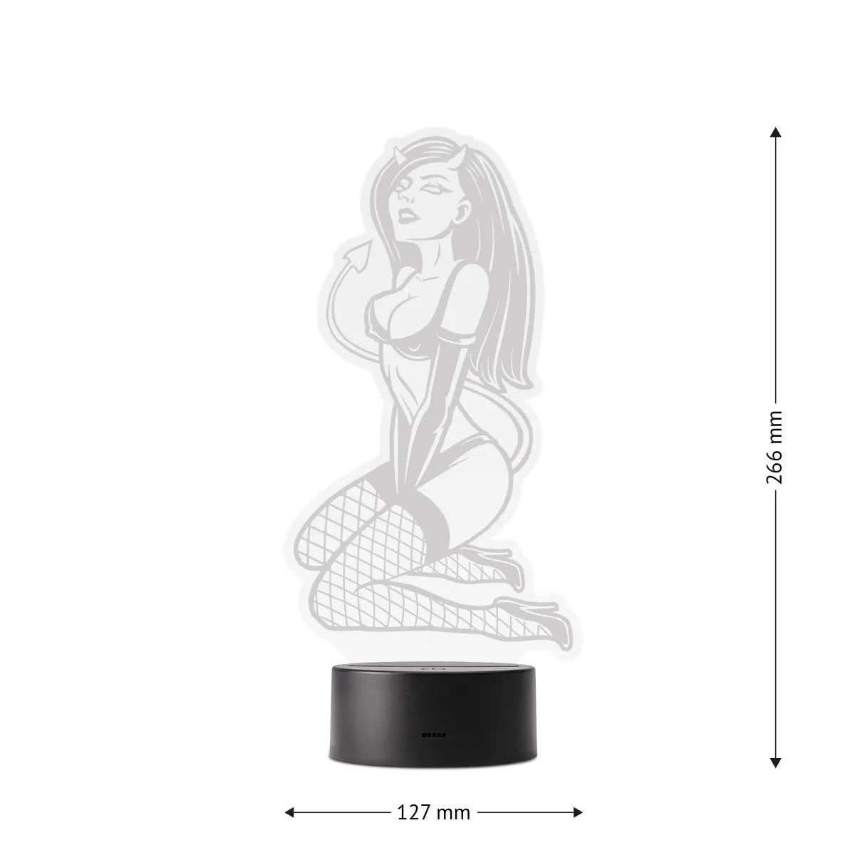 Acrylglasschild LED-Lampe - Devil Girl