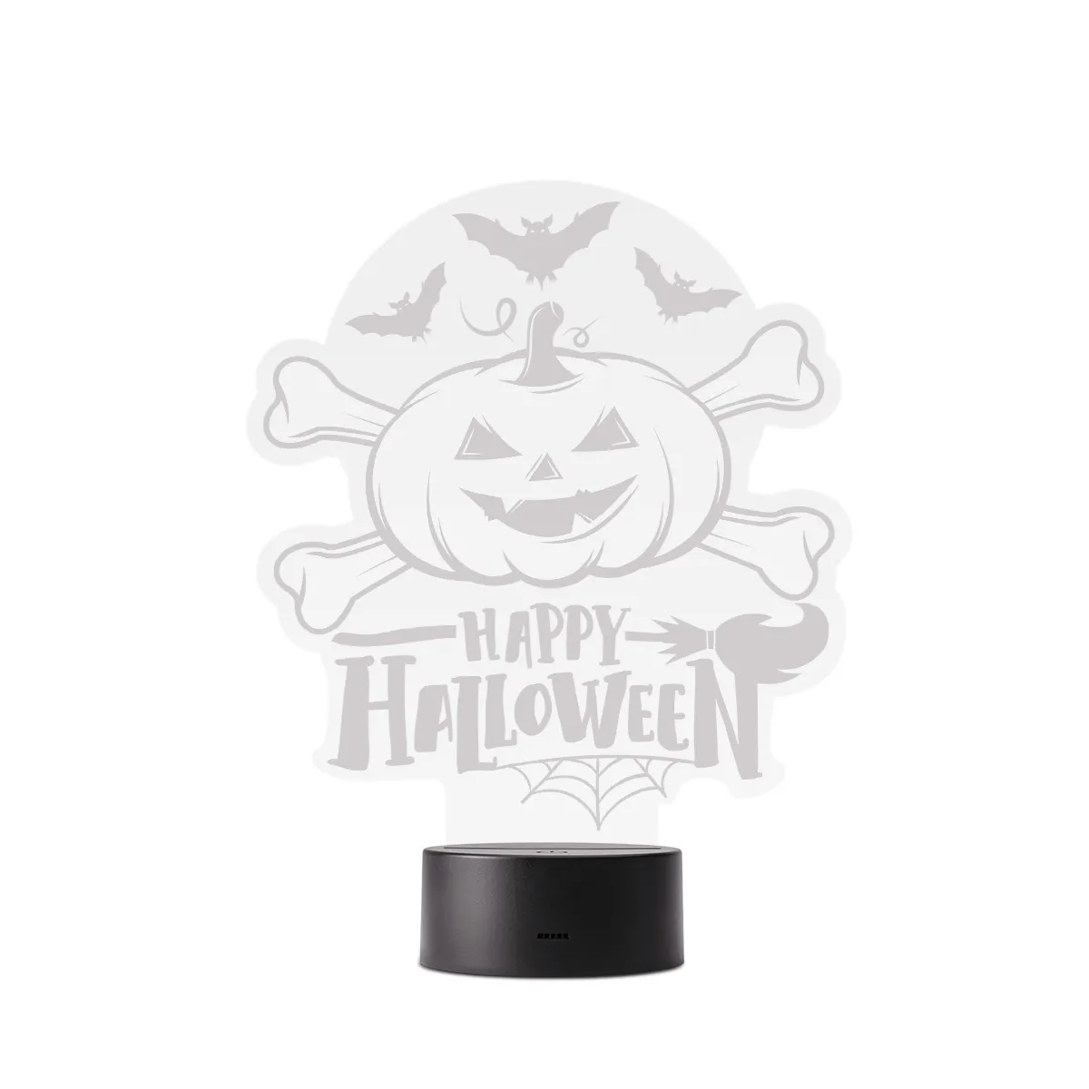 Acrylglasschild LED-Lampe - Happy Halloween