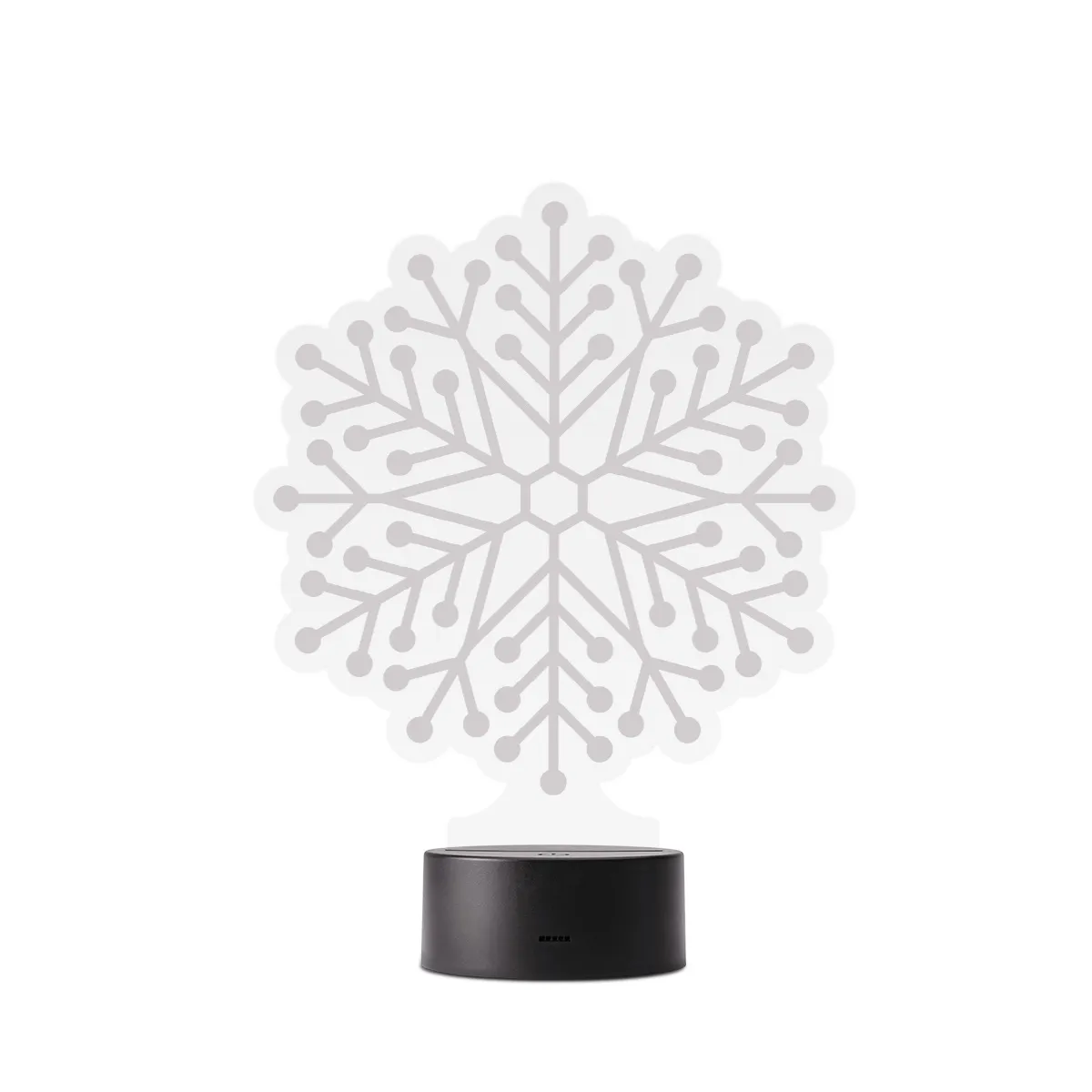 Acrylglasschild LED-Lampe - Schneeflocke