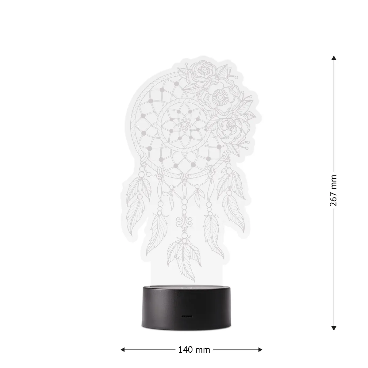 Acrylglasschild LED-Lampe - Traumfänger