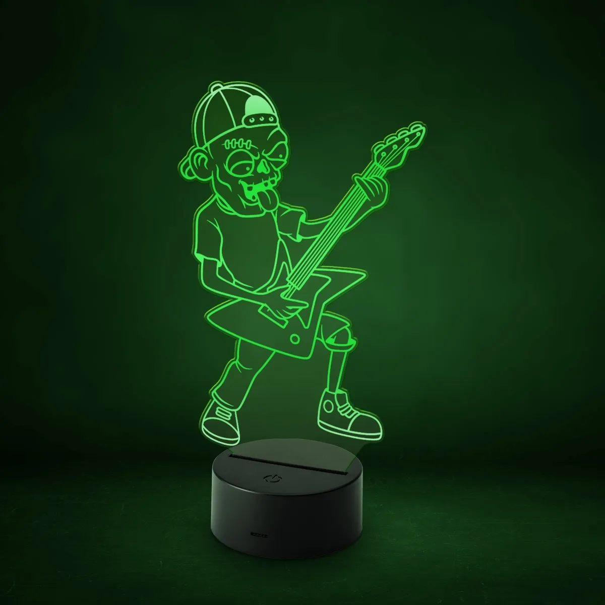 Acrylglasschild LED-Lampe - Zombie Rocker