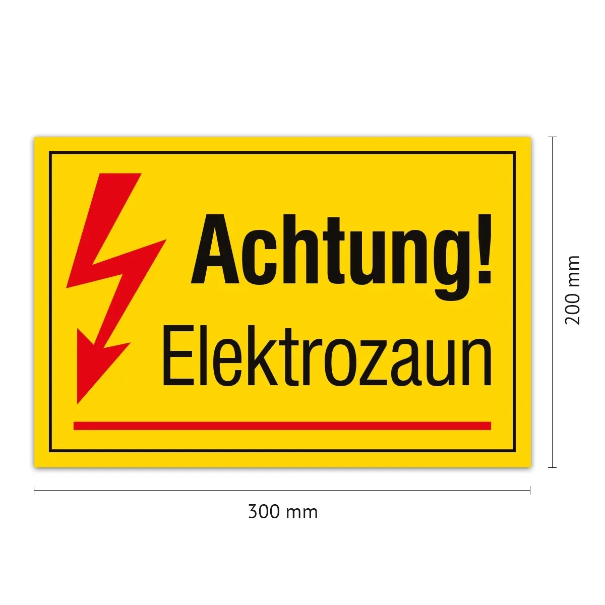 Aluverbund Schild - Elektrozaun