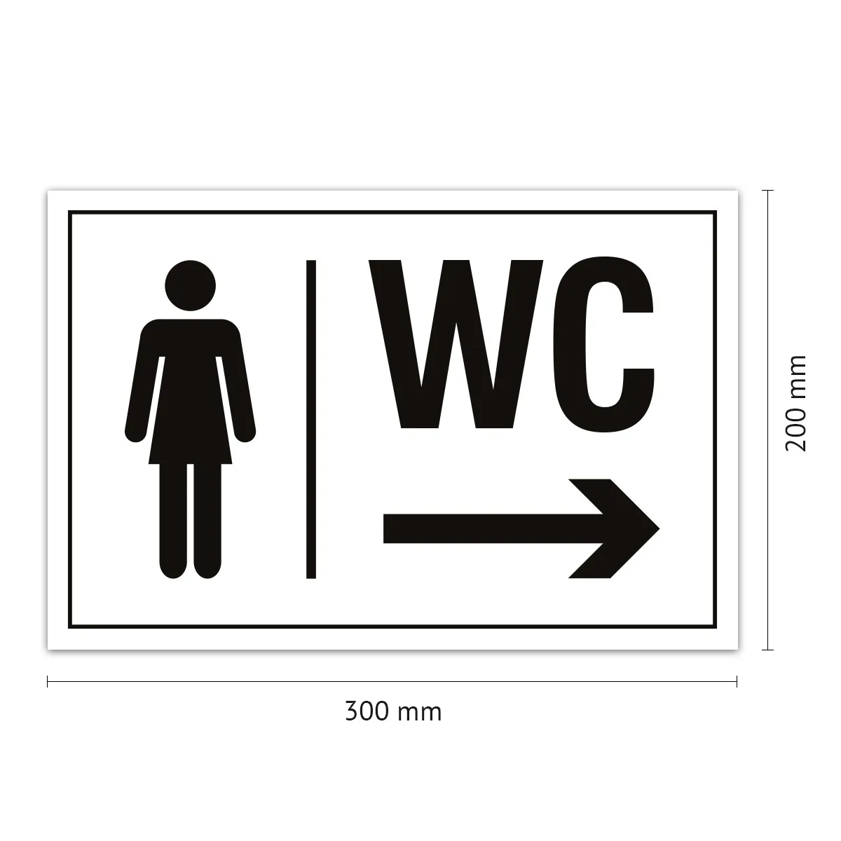 Aluverbund Schild - Frauen WC rechts
