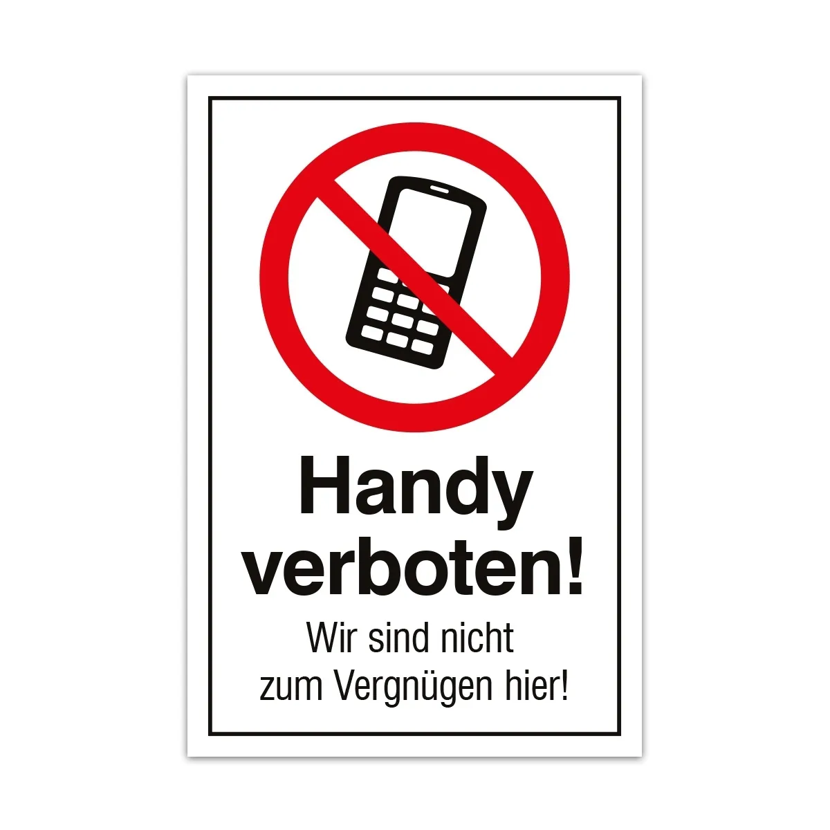 Aluverbund Schild - Handy verboten