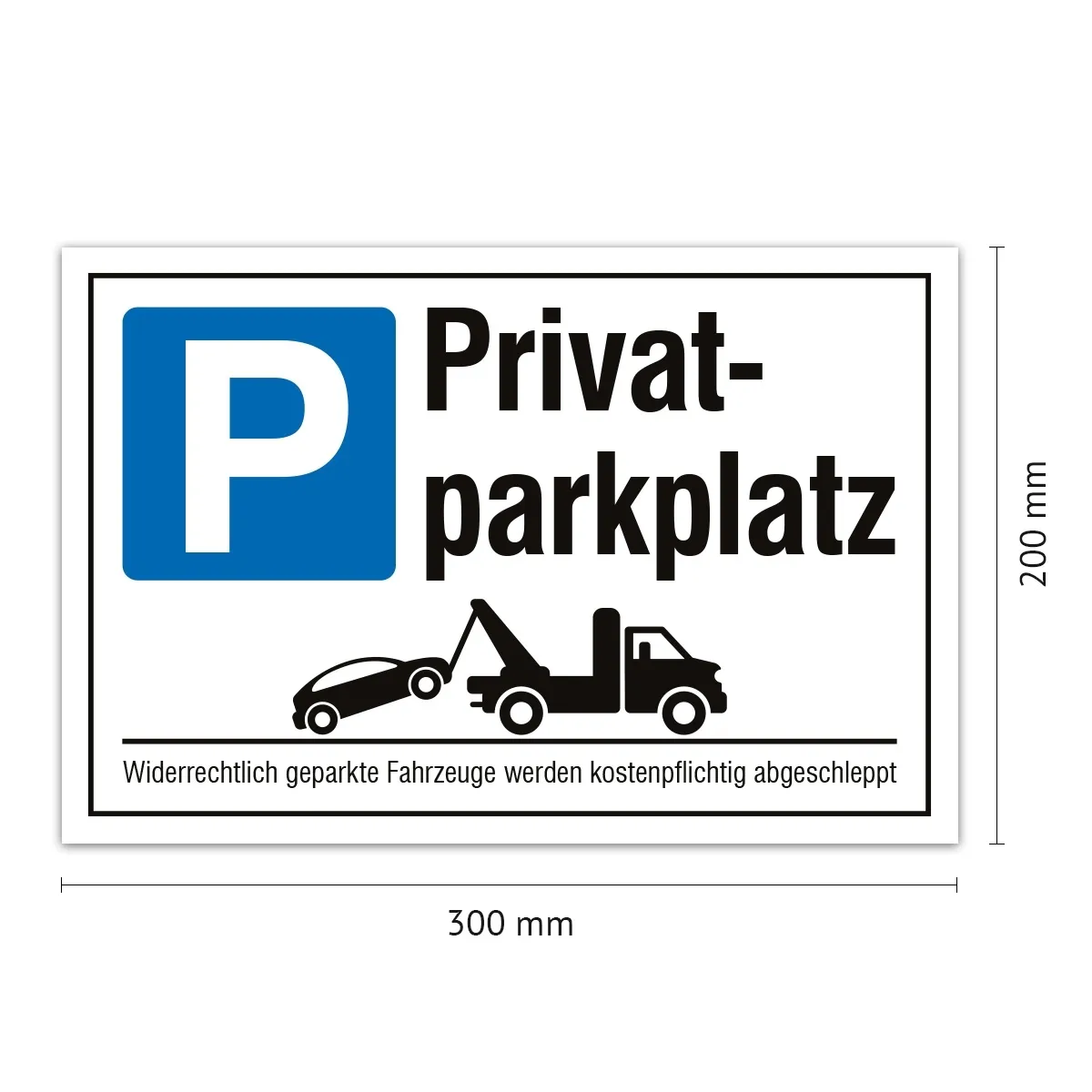 Aluverbund Schild - Privatparkplatz